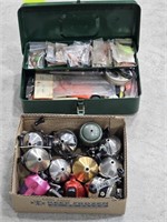 TACKLE BOX W/MISC. TACKLE, CLOSED FRONT FISHING