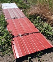 10 Pc of Rustic Red Metal sheets 5- 14'2" and 5-