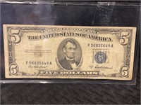 1953 FIVE DOLLAR SILVER CERTIFICATE
