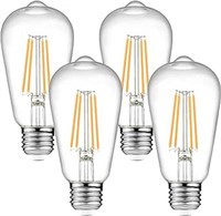 Ascher Dimmable Vintage LED Edison Bulbs, 6W,