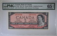 1954 $2 CANADA, BANK OF CANADA