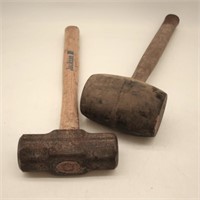Sledge Hammer and Rubber Mallet