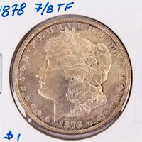 Coin 1878-P Morgan Silver Dollar 7/8 TF