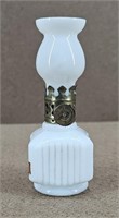 Mini Milk Glass Oil Lamp