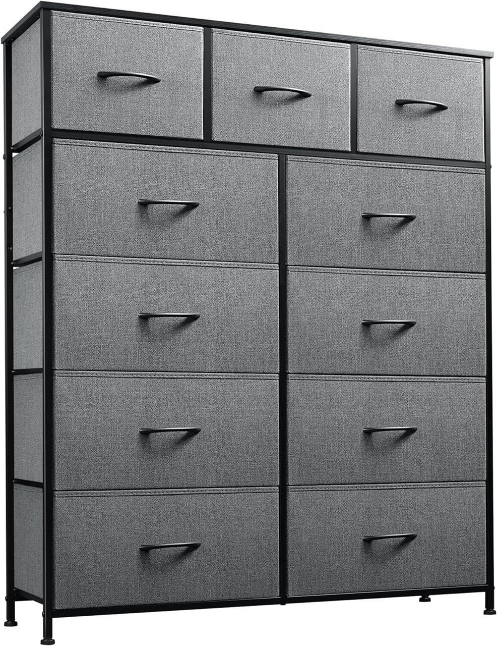 WLIVE 11-Drawer Dresser  Storage Tower  Grey