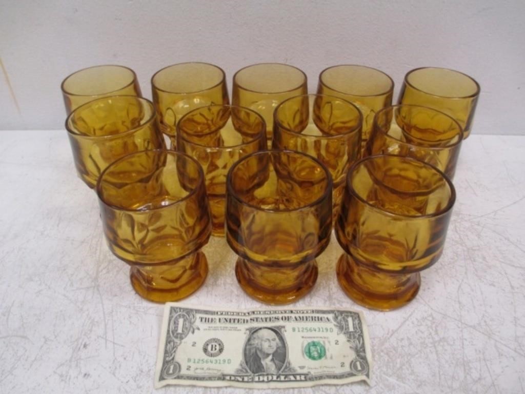 Madison P/U Only Lot of Vintage Amber Glasses