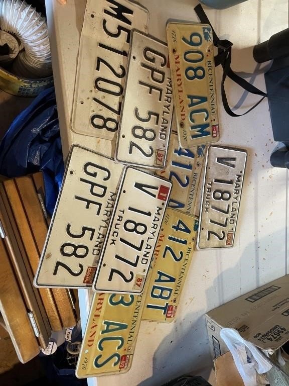 MD license plates 9 total