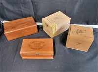 Lane Cedar Box & 3 Cigar Boxes