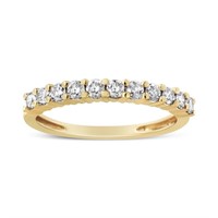 14k Gold-pl .50ct Diamond 11-stone Ring