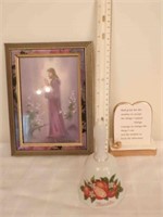 Jesus Pic, Prayer Plaque, Ceramic Bell