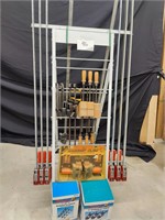 Clamp rack with clamps