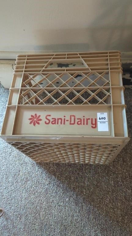 Vintage Sani-Dairy plastic crate