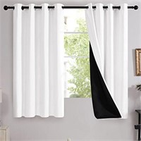 Deconovo White Blackout Curtains for Bedroom, 2