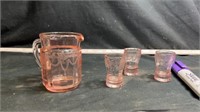 Vintage Mosser Glass Pink Depression Miniature