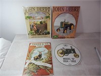 (4) Vintage Style John Deere Tractor Signs