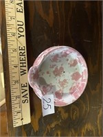 Bybee pottery, spoon rest, pink sponge