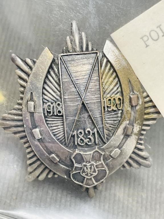 vintage Polish Cavalry cap badge