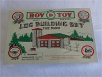 Roy Toy Set No.11-Log Building Set-The Farm