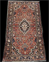HAND KNOTTED ANTIQUE JOZAN RUG