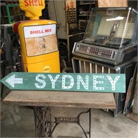 Sydney Direction Woden Sign