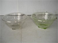 2 Depression Diamond Salt Mixing Bowls 1 Lot