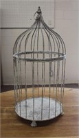 Metal footed bird cage, 11.75 X 25"H