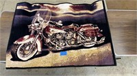 Motorcycle area rug : 55”x39”