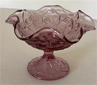 Fenton Pink Rose Compote