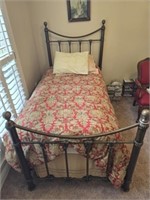 Metal twin size bed