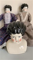 China head dolls & large china head