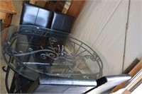 GLASS TOP TABLE WITH 4 CHAIRS