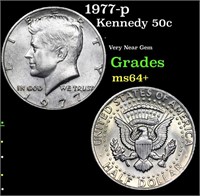 1977-p Kennedy Half Dollar 50c Grades Choice+ Unc