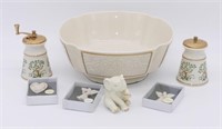 7 Pieces Lenox Porcelain Bowl, Figures, & More