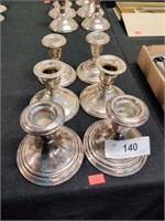 6 Sterling Silver weighted candle holders