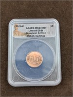 2009-P Lincoln Cent Inaugural Edition ANACS