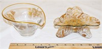 LOT - GOLD OVERLAY GLASS