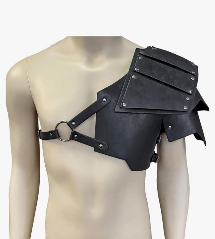 Viking Faux Leather Single Pauldron Shoulder