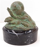 Bronze & Marble Sculpture by Mara Dominioni