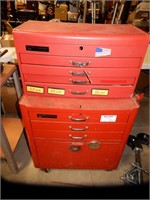 RED ROLLING TOOL BOX W/ CONTENTS