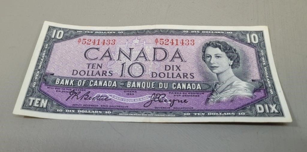 1954 Canadian 10$ Bill