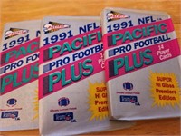Football Sealed Pack Lot of 3 Pacific