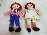 Knickerbocker Raggedy Anne & Andy Dolls