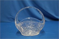 Pinwheel crystal basket, 8.5 X 8"H
