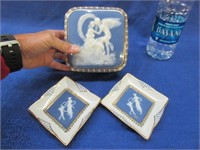 nice limoges france cigarette box & ashtray set