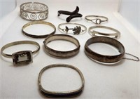 (10) Sterling Silver Bracelets