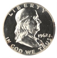 1962 GEM Proof Franlkin Silver Half Dollar
