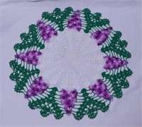 Hand crocheted & embroidered pieces: Doilies -