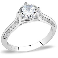 Round 1.25ct White Sapphire Ring