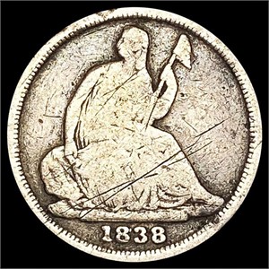 1838-O Seated Liberty Half Dime LIGHTLY