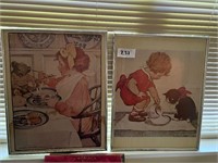 2 CHILDREN THEMED PRINTS IN FRAMES